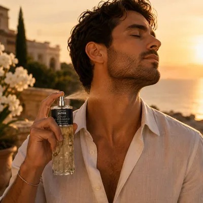 Parfums Saphir Oud - Eau de Parfum con atomizador para hombre - 200 ml, perfume — foto 3