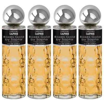 Parfums Saphir Boxes Gold - Eau de Parfum con atomizador para hombre - 200 ml, perfume