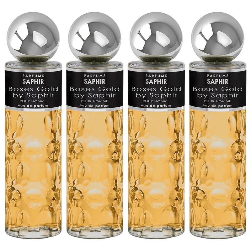 Parfums Saphir Boxes Gold - Eau de Parfum con atomizador para hombre - 200 ml, perfume